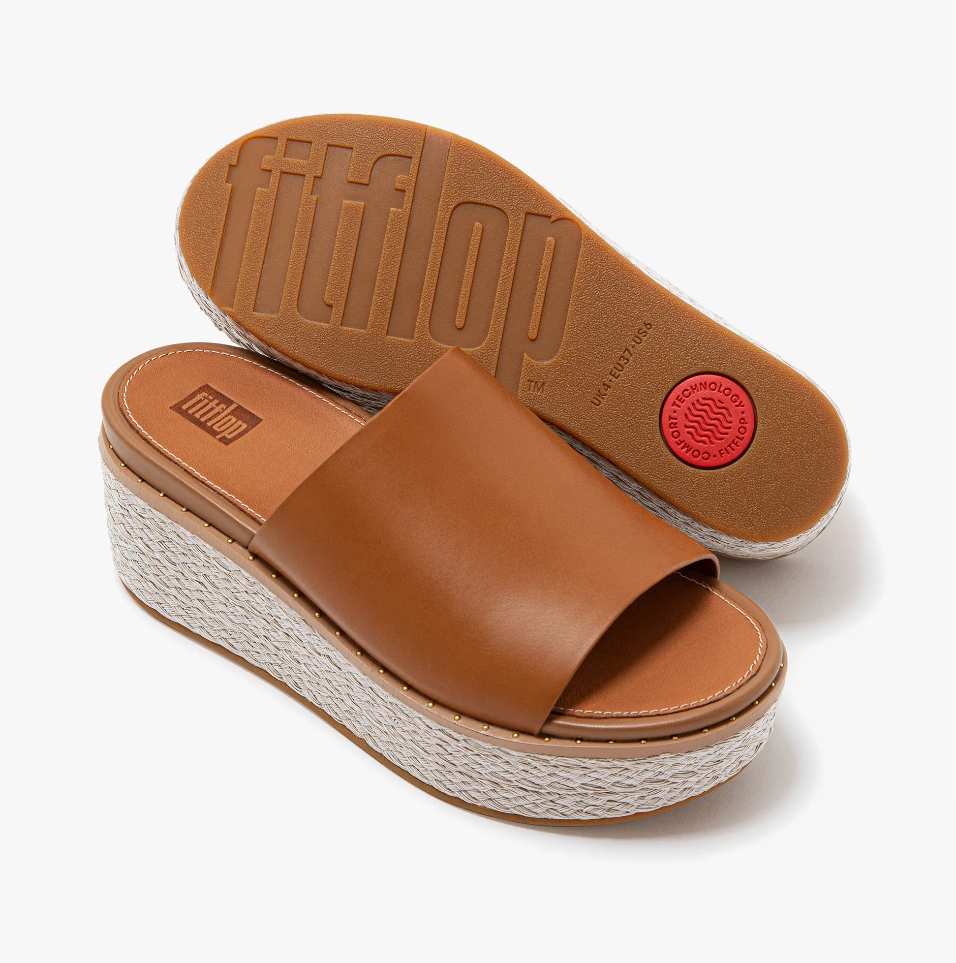 FitFlop AY9-592 ELOISE ESPADRILLE Womens Wedges  Light Tan