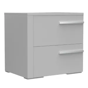 Gabriella left 2 drawer night table storage home decor, light grey