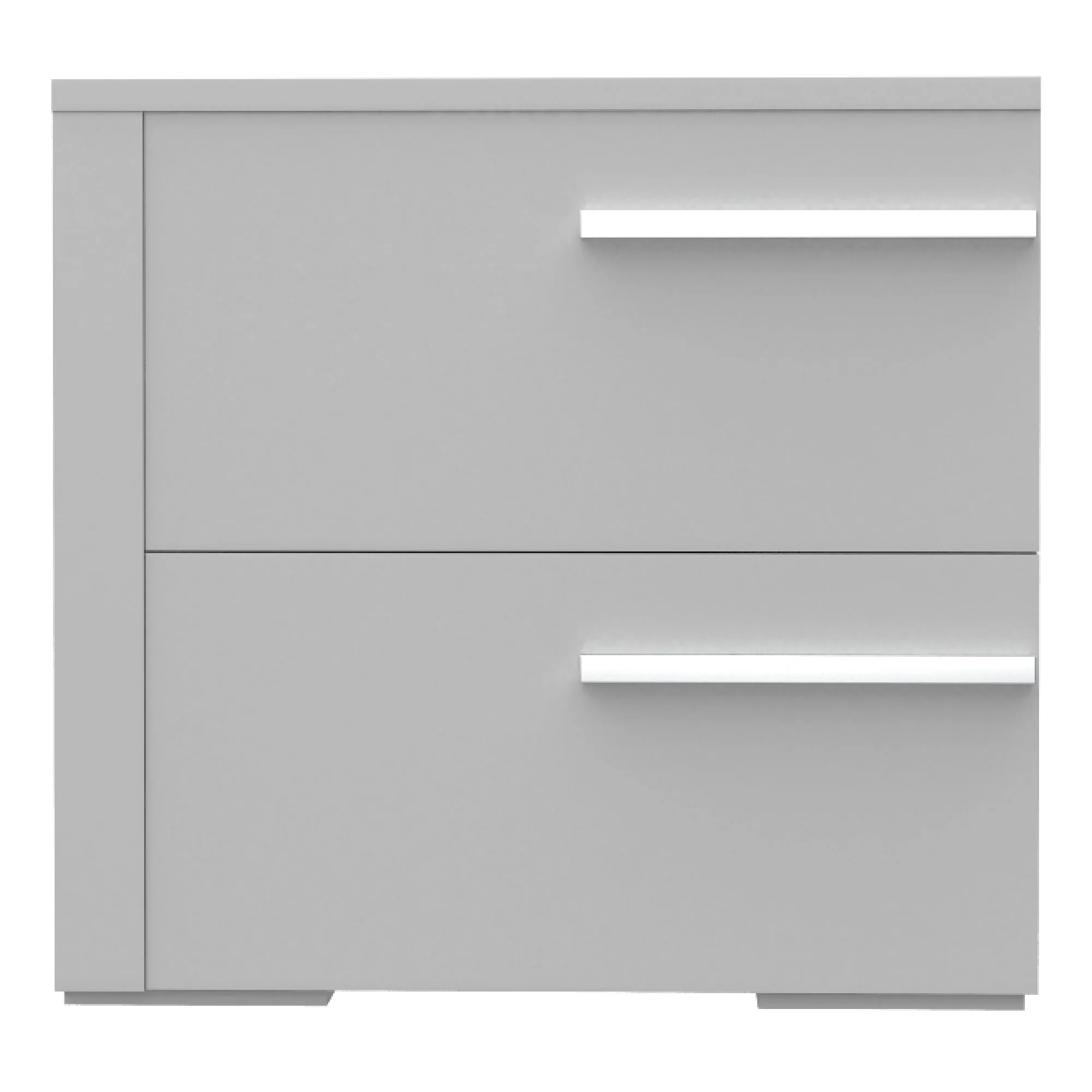 Gabriella left 2 drawer night table storage home decor, light grey