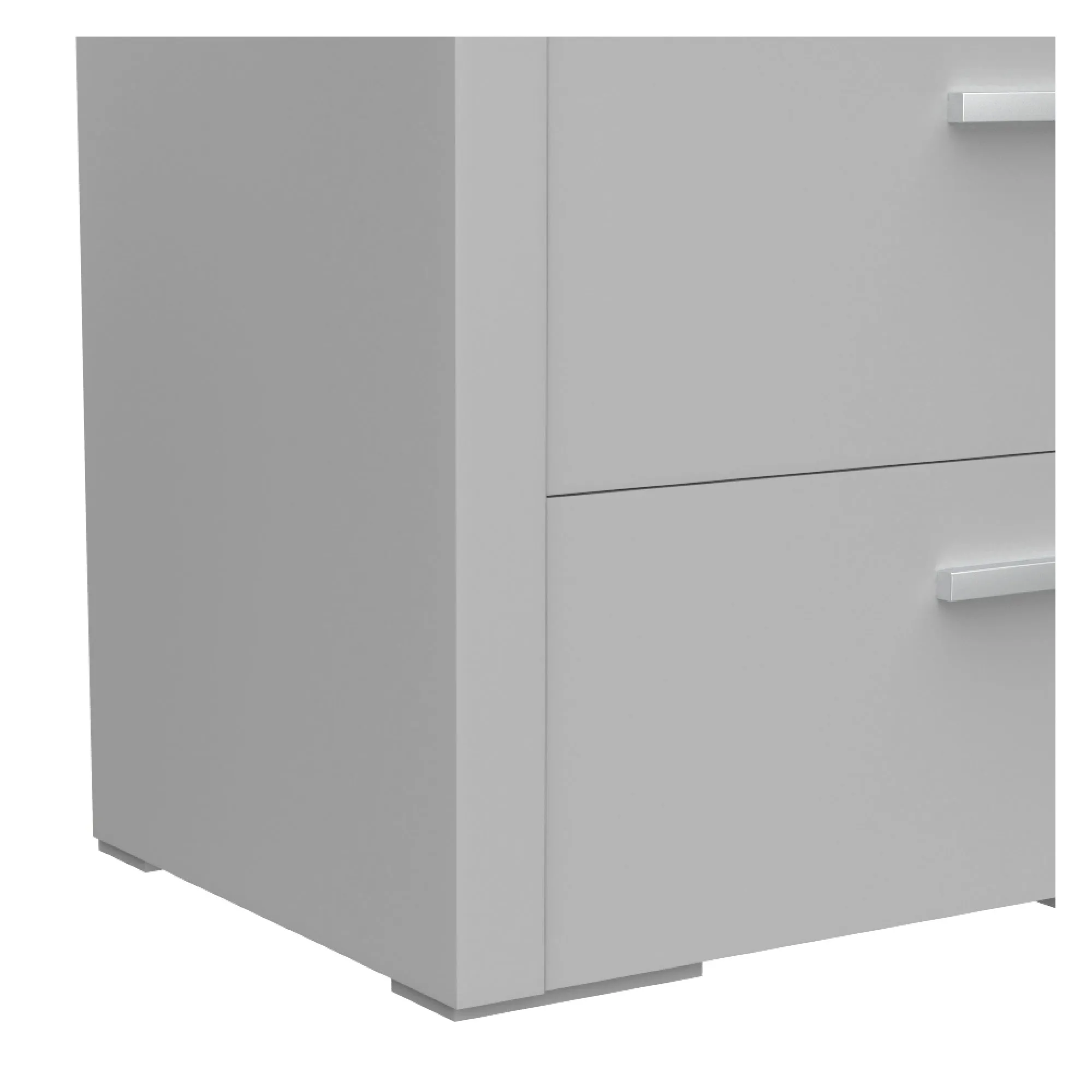 Gabriella left 2 drawer night table storage home decor, light grey