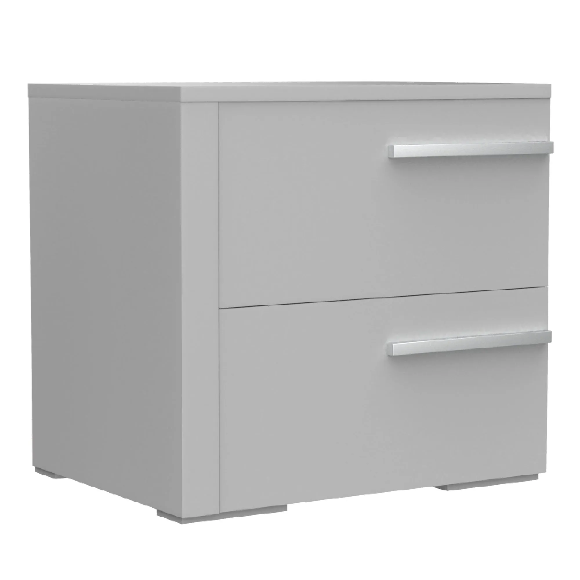 Gabriella left 2 drawer night table storage home decor, light grey