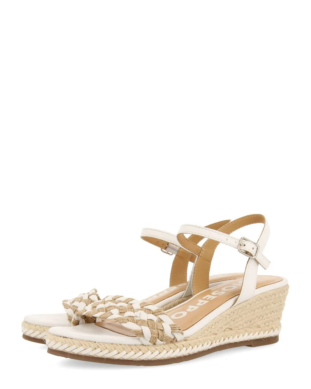 Gioseppo 72015 Sunol White Wedge Sandal