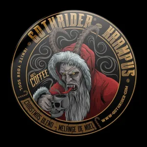 GothRider Krampus Coffee Bumper Sticker