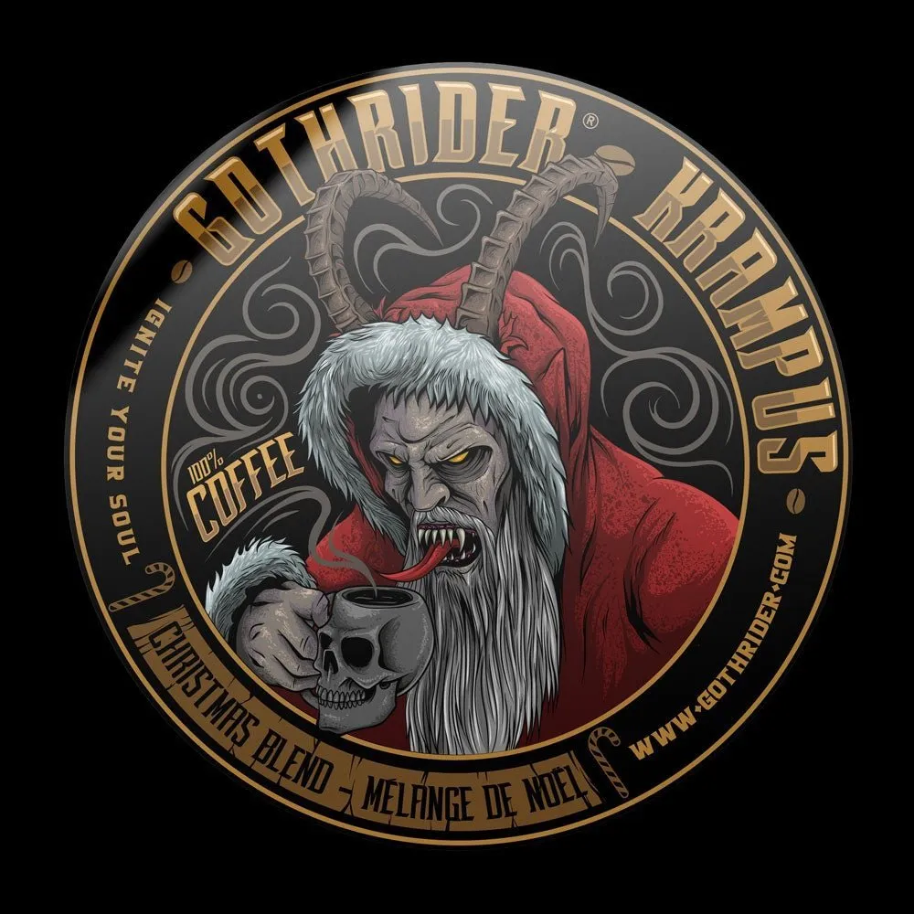 GothRider Krampus Coffee Bumper Sticker