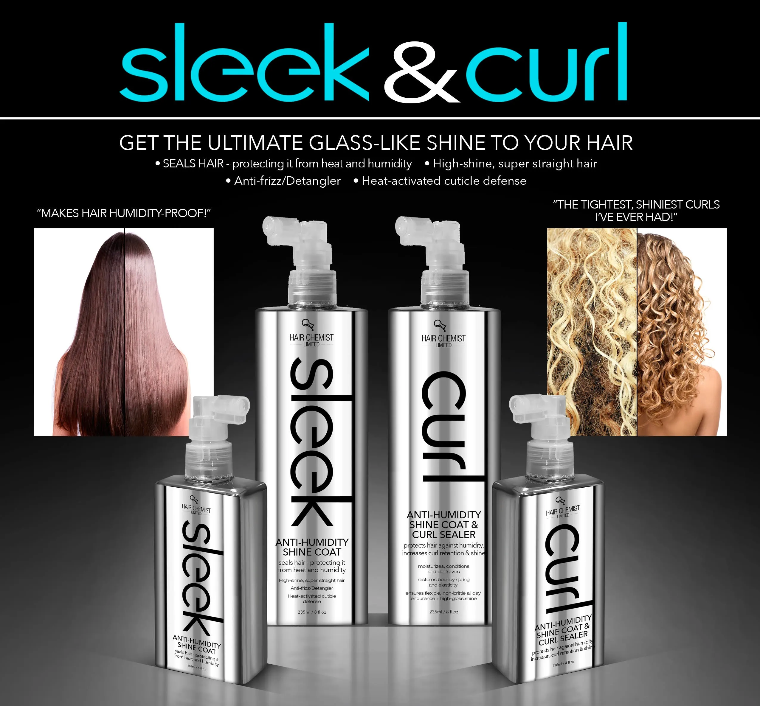 Hair Chemist SLEEK Anti Humidity Shine Coat 8 oz.