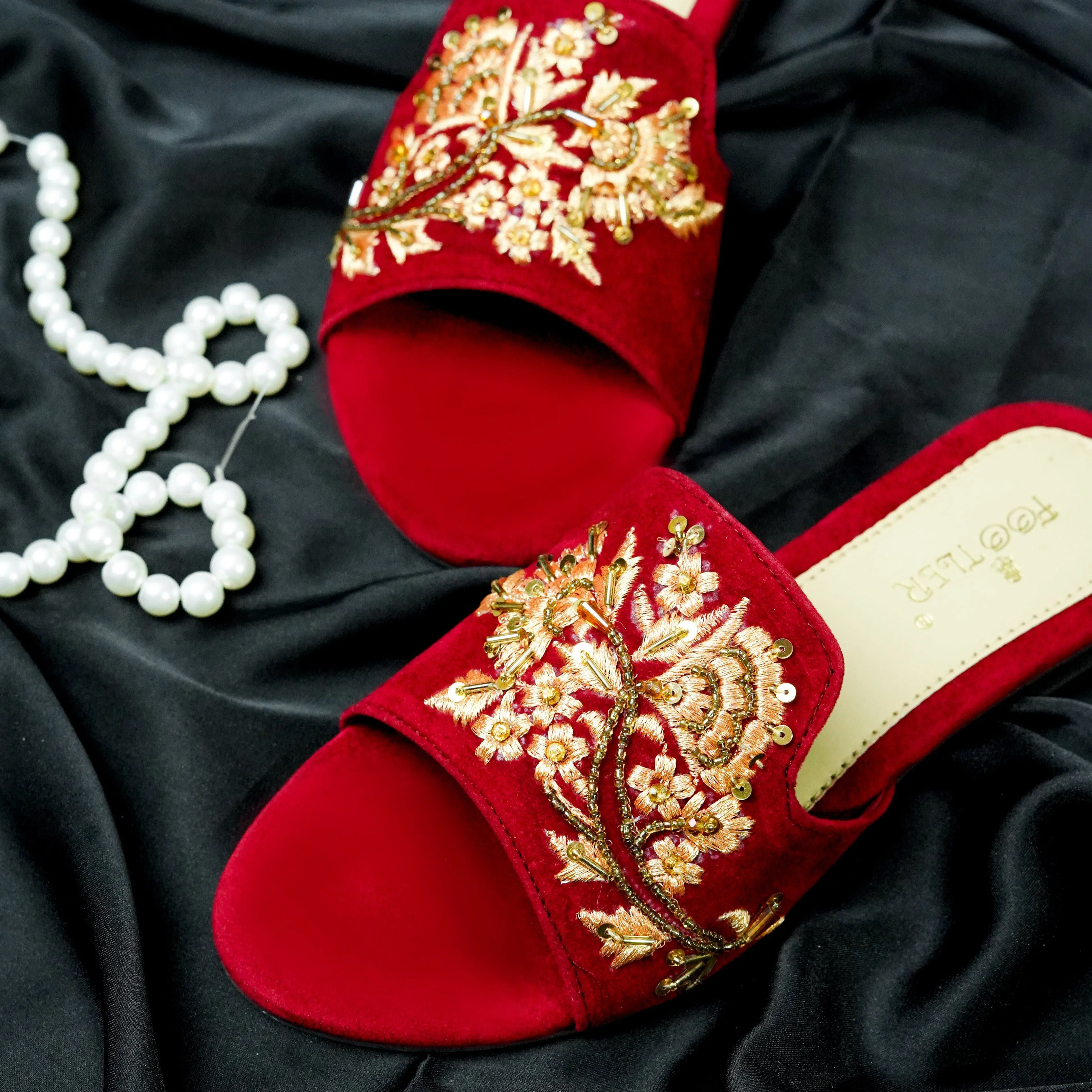 Hand Embroidered Flat