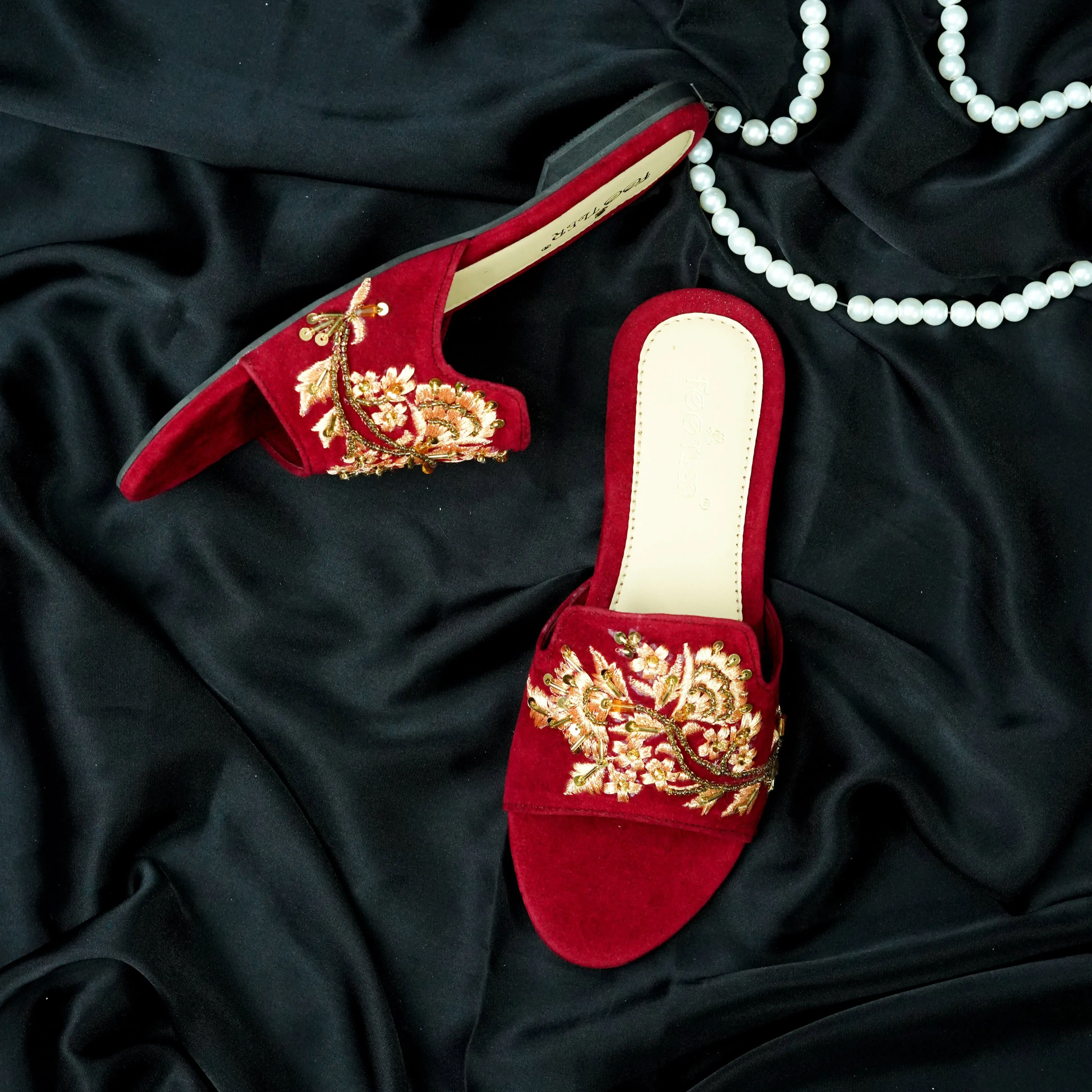 Hand Embroidered Flat