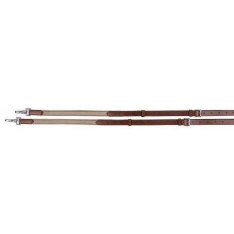Henri de Rivel Side Reins - Leather With Elastic Insert
