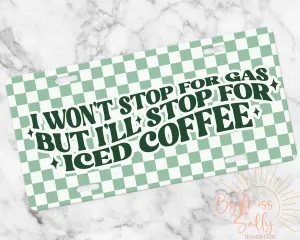 Iced Coffee License Plate