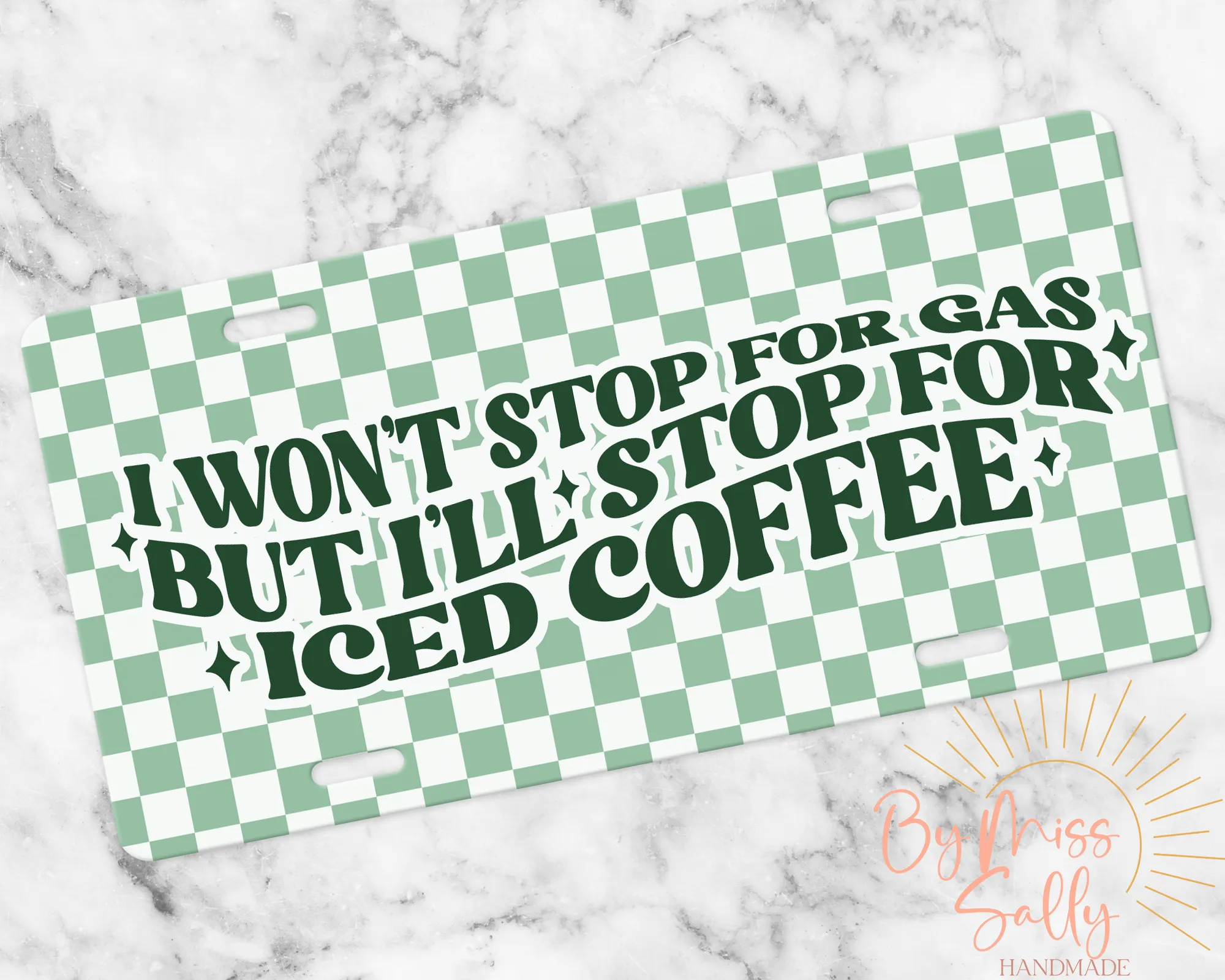 Iced Coffee License Plate
