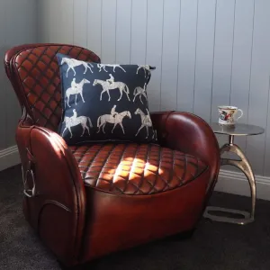 In The Paddock Racing Cushion - Navy