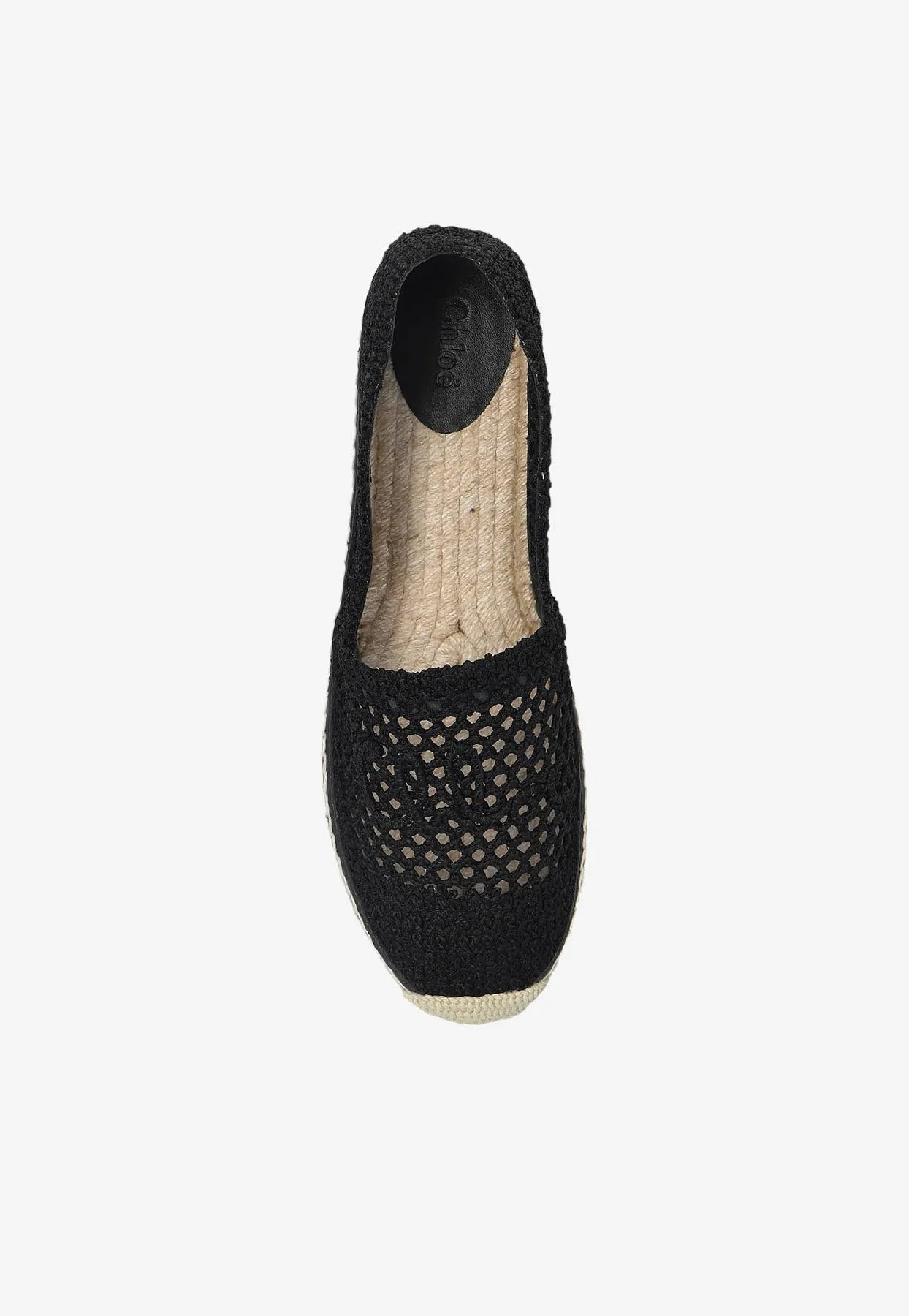Isla Logo Embroidered Crochet Espadrilles