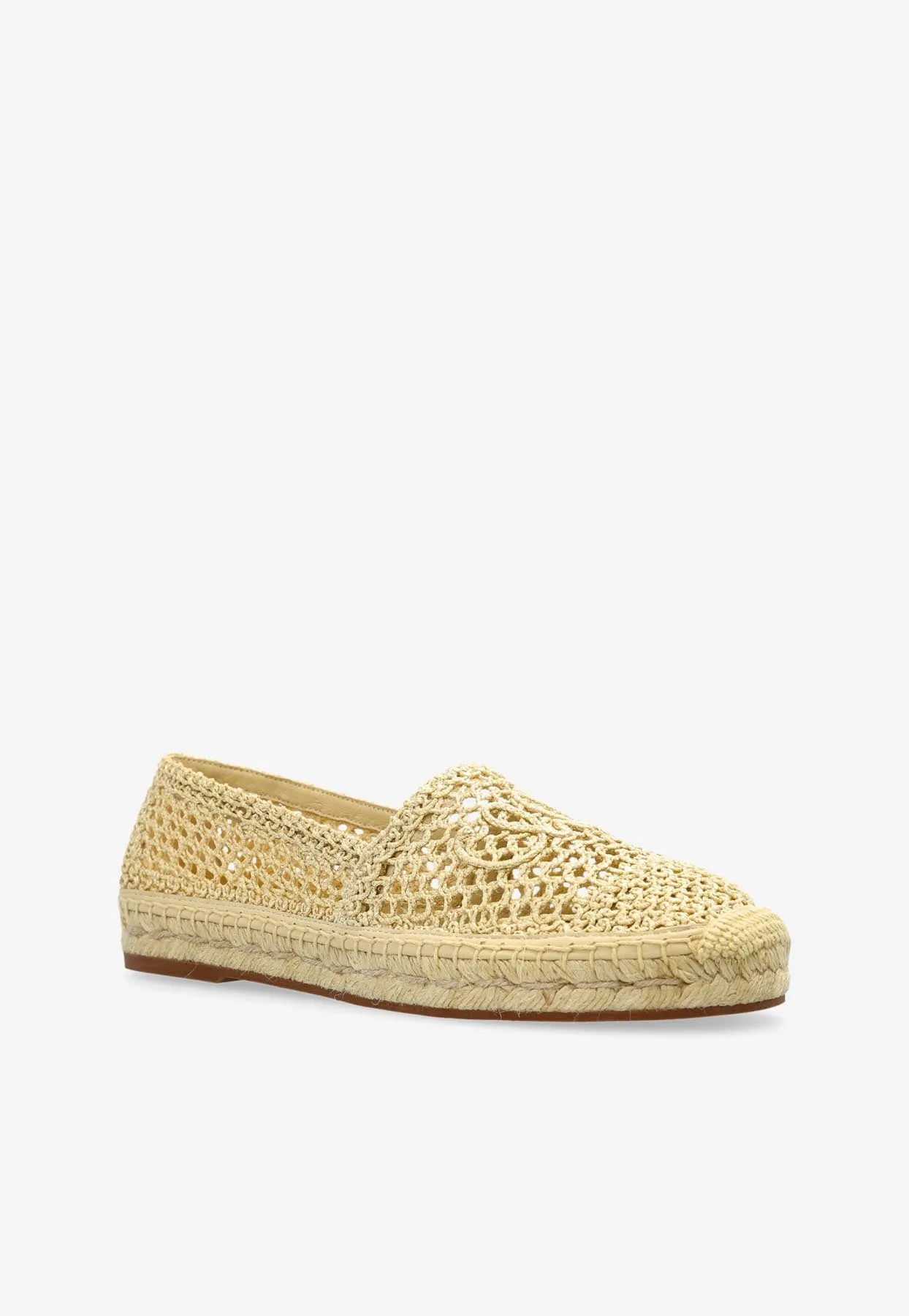 Isla Logo Embroidered Crochet Espadrilles