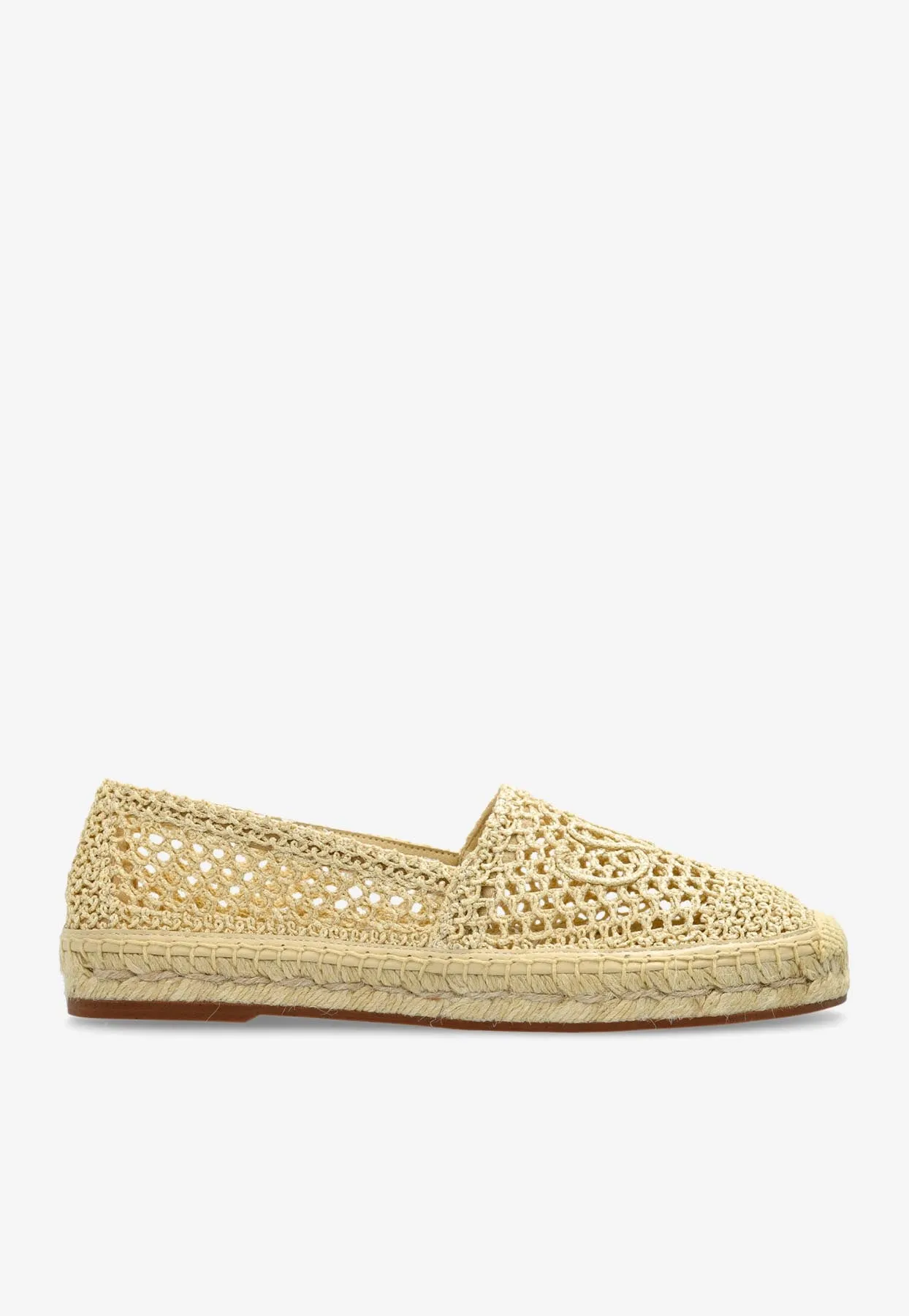 Isla Logo Embroidered Crochet Espadrilles
