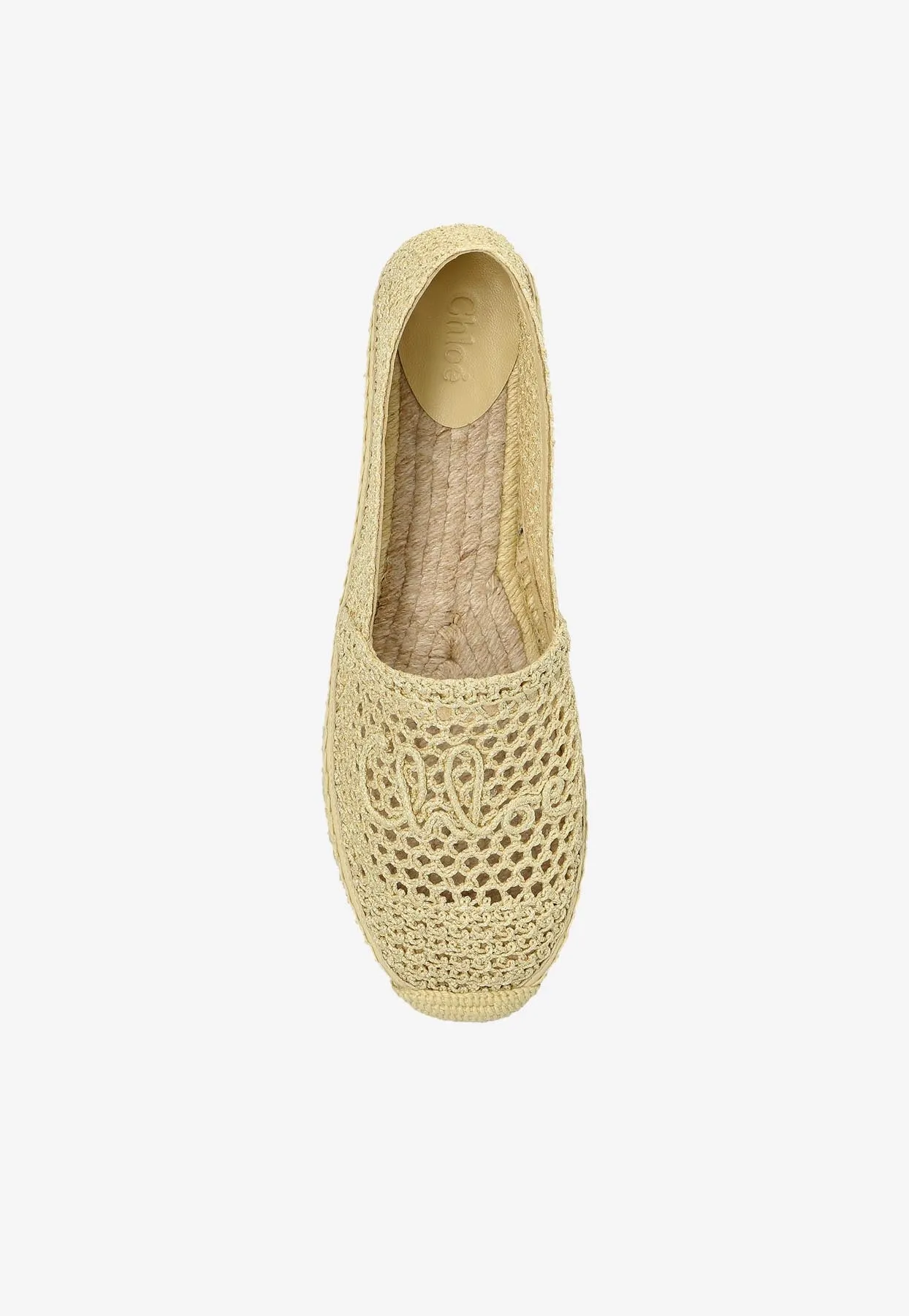 Isla Logo Embroidered Crochet Espadrilles