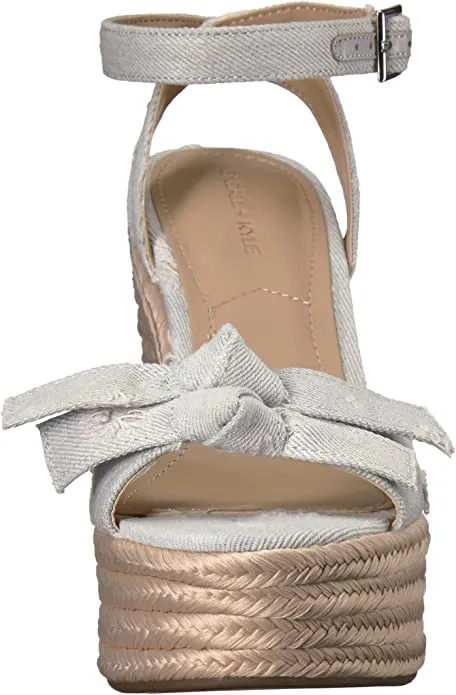 KENDALL   KYLIE Women's Gwenn Espadrille Wedge Sandal, denim, 9 M US