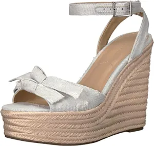 KENDALL   KYLIE Women's Gwenn Espadrille Wedge Sandal, denim, 9 M US