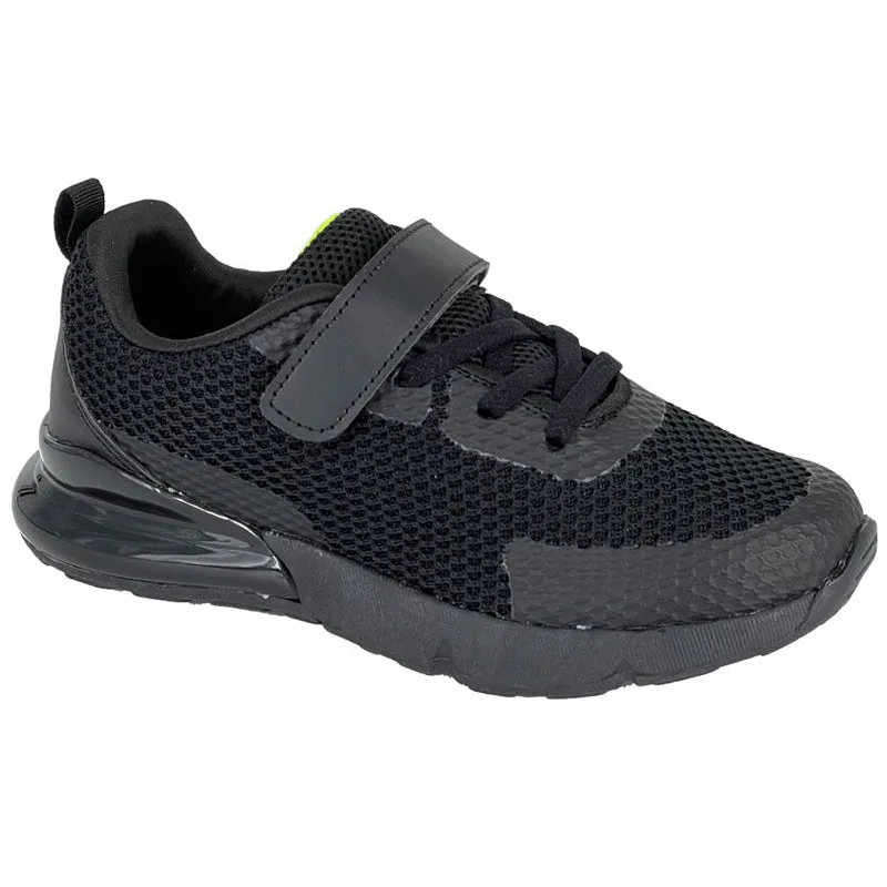 Kids Rdek Mesh Lace Up and Touch Trainers Black