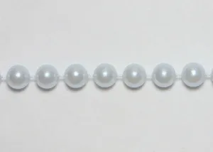 Light Blue Fused Pearl String Beads 8mm 17 Yards