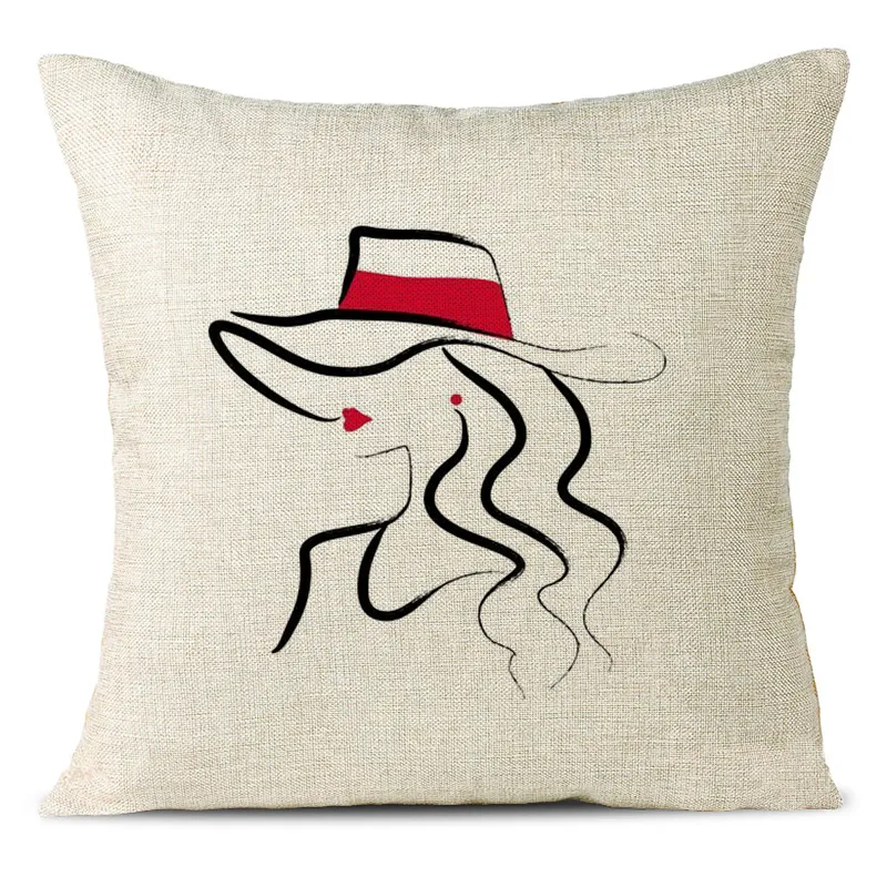 Lines Art Linen Pillowcase