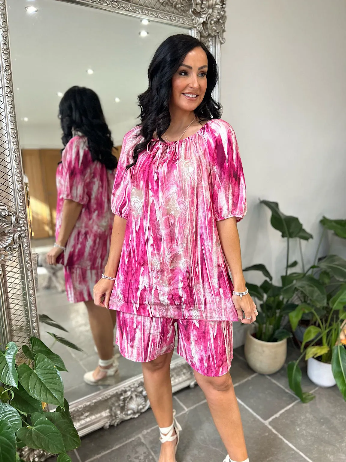 Lipstick Paisley Marble Bardot Top Katie