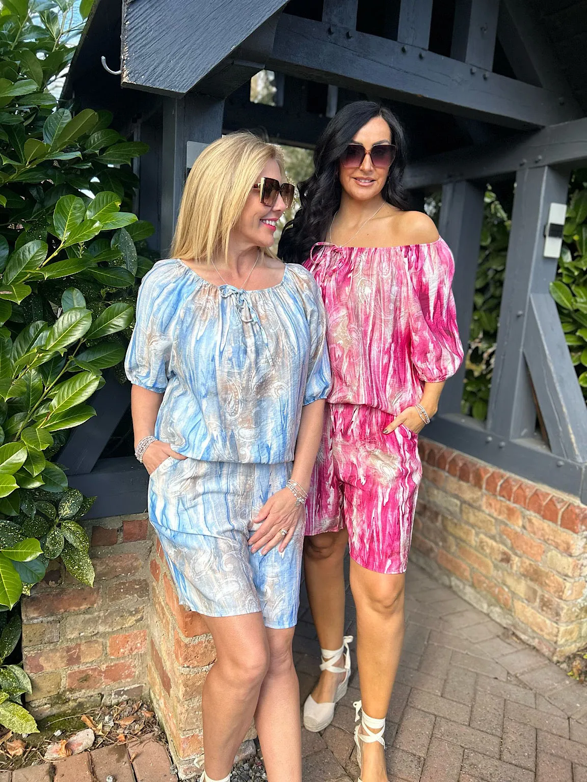 Lipstick Paisley Marble Bardot Top Katie