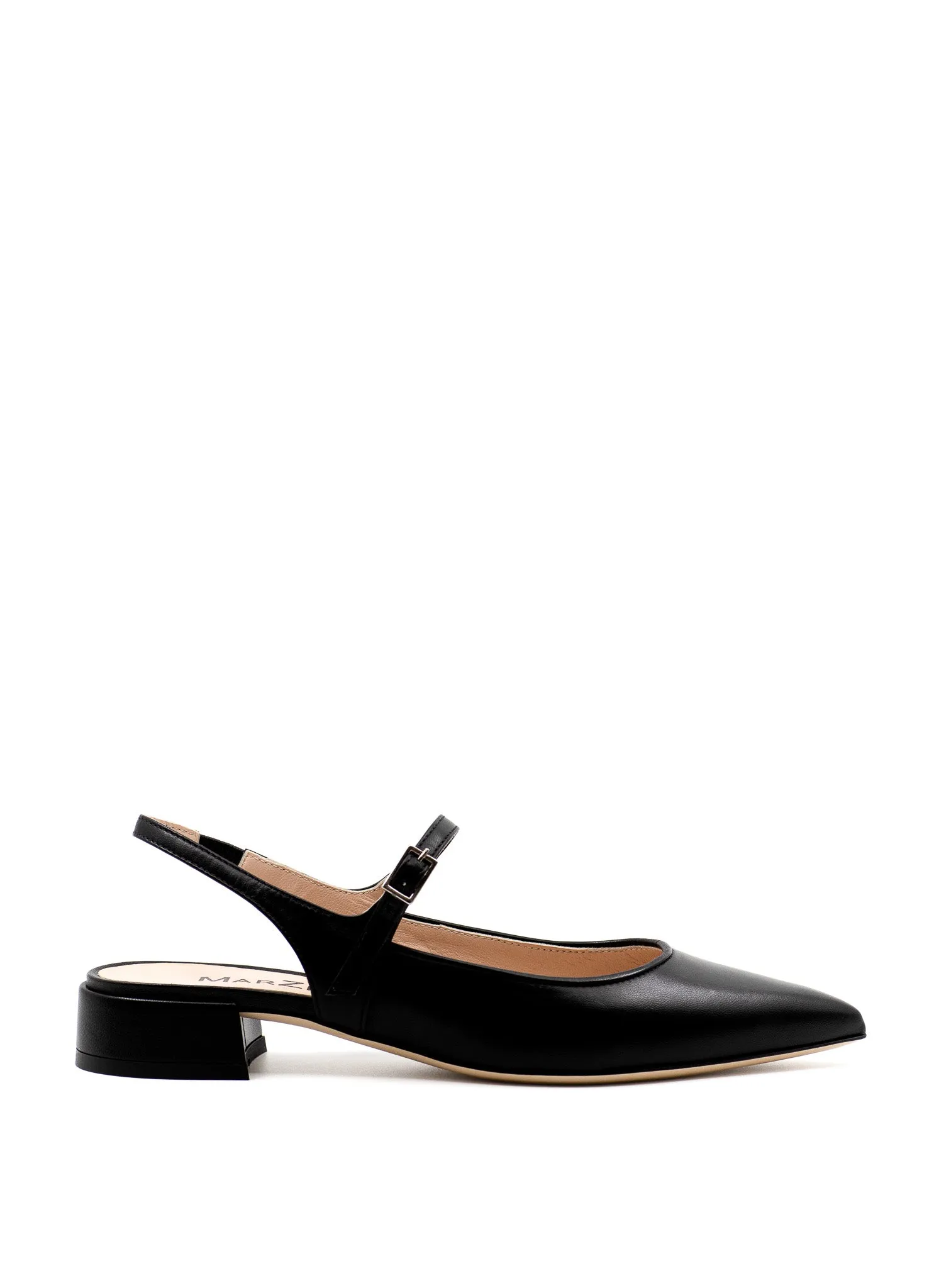 Mary Jane ballet flats in black leather