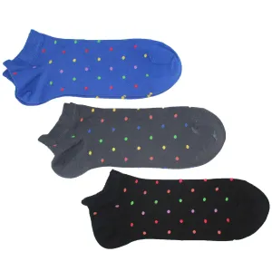 Men's 100% Bamboo Trainer Socks - Navy Small Dot