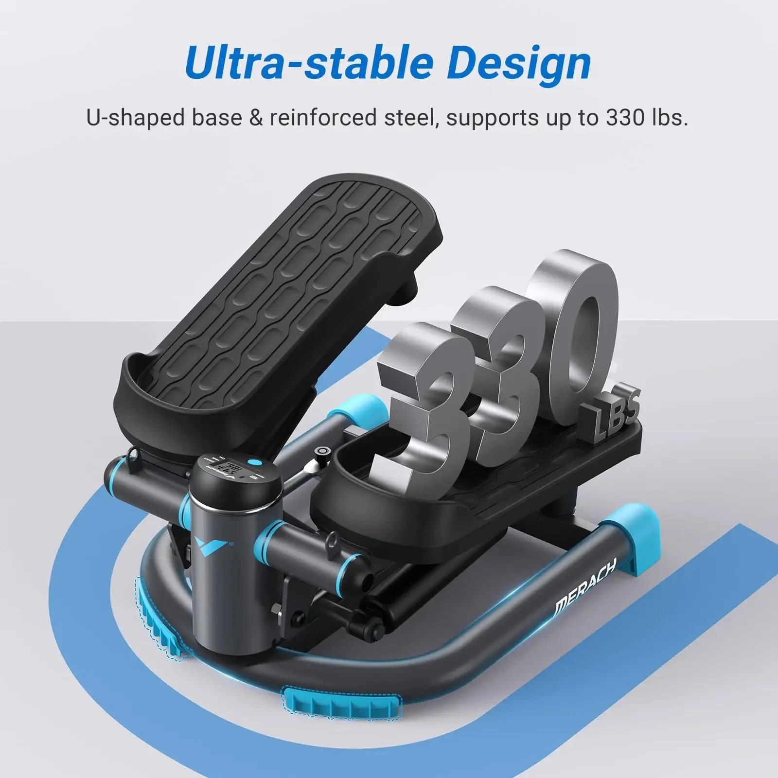 MERACH Dual-Action Stepper with Resistance Bands