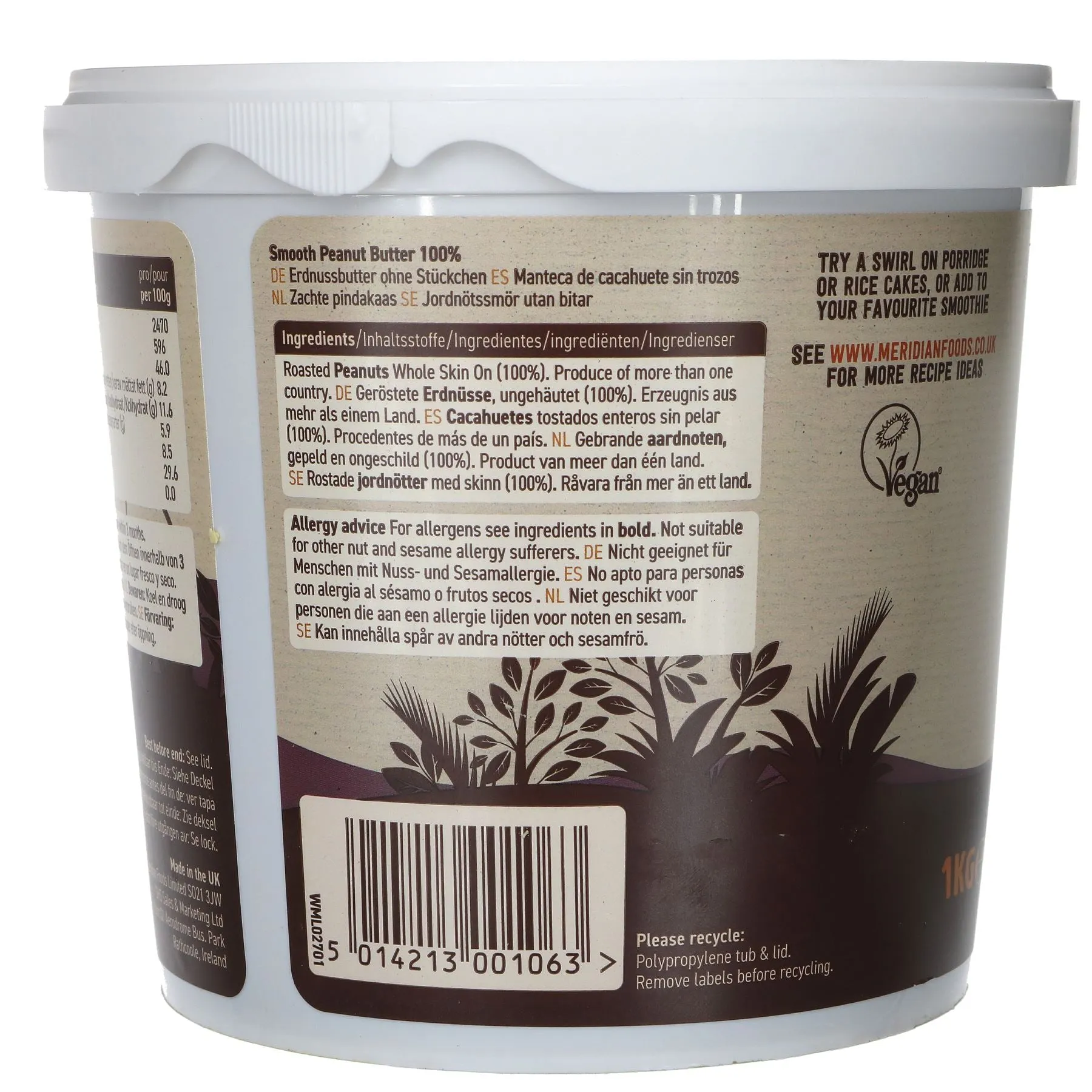 Meridian | Peanut Butter Smooth | 1KG
