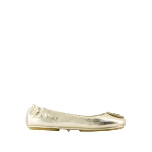 Minnie Travel Ballerinas - Tory Burch - Leather - Gold