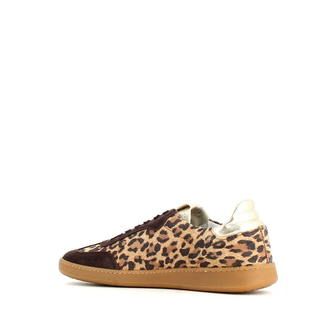 Méliné Star Leopard Print Trainer Gold Black