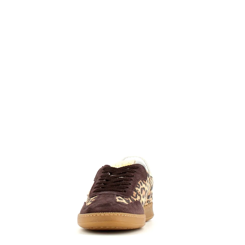 Méliné Star Leopard Print Trainer Gold Black