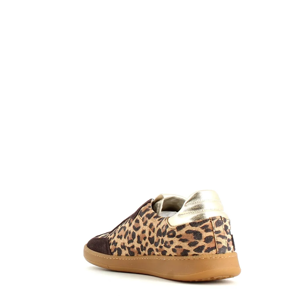 Méliné Star Leopard Print Trainer Gold Black
