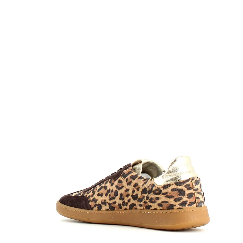 Méliné Star Leopard Print Trainer Gold Black
