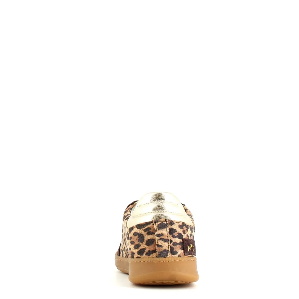 Méliné Star Leopard Print Trainer Gold Black