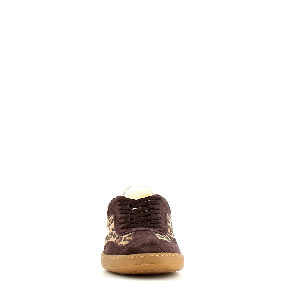 Méliné Star Leopard Print Trainer Gold Black