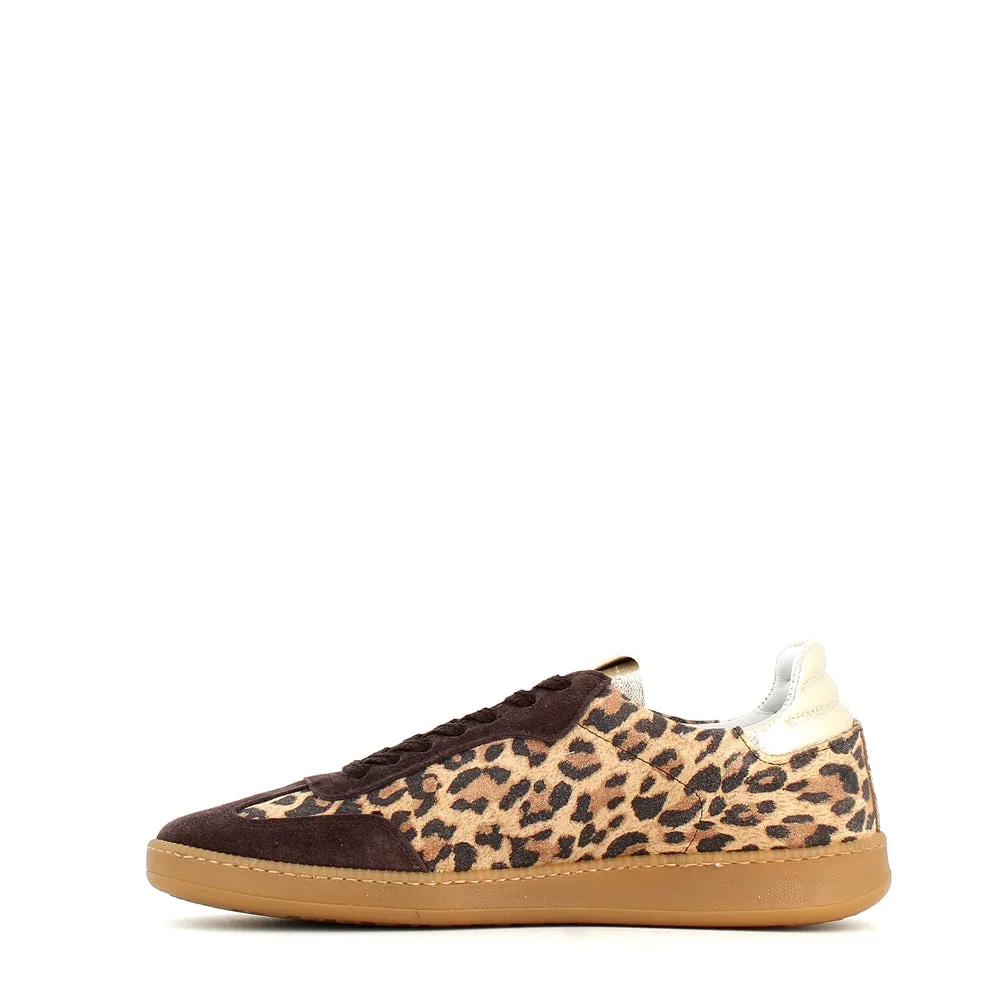 Méliné Star Leopard Print Trainer Gold Black