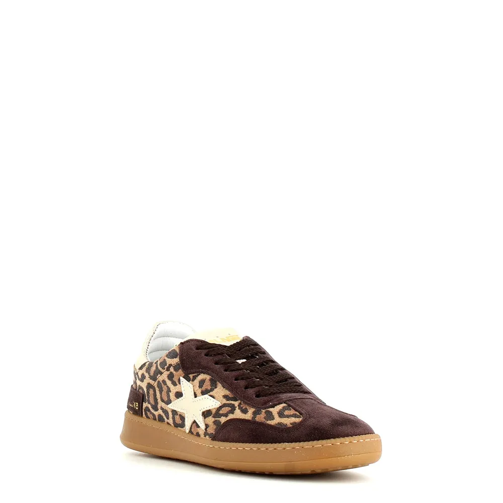 Méliné Star Leopard Print Trainer Gold Black