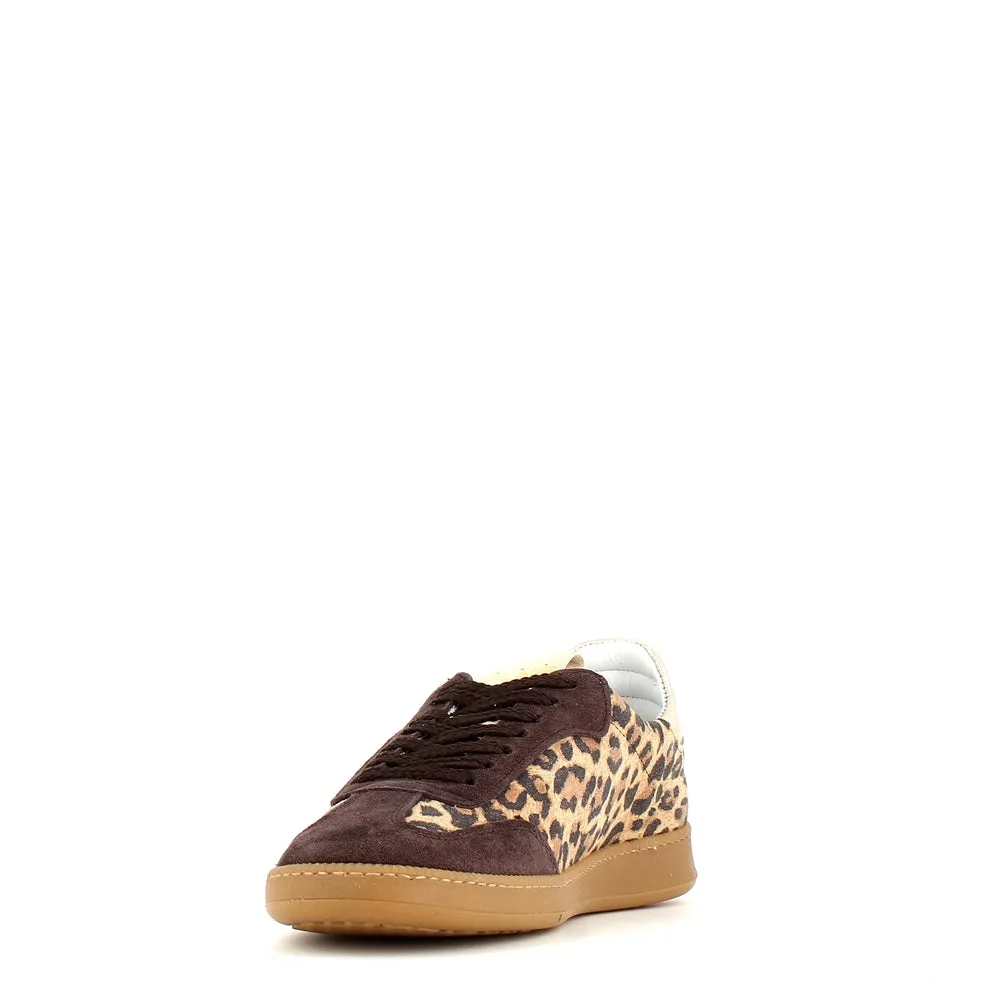 Méliné Star Leopard Print Trainer Gold Black