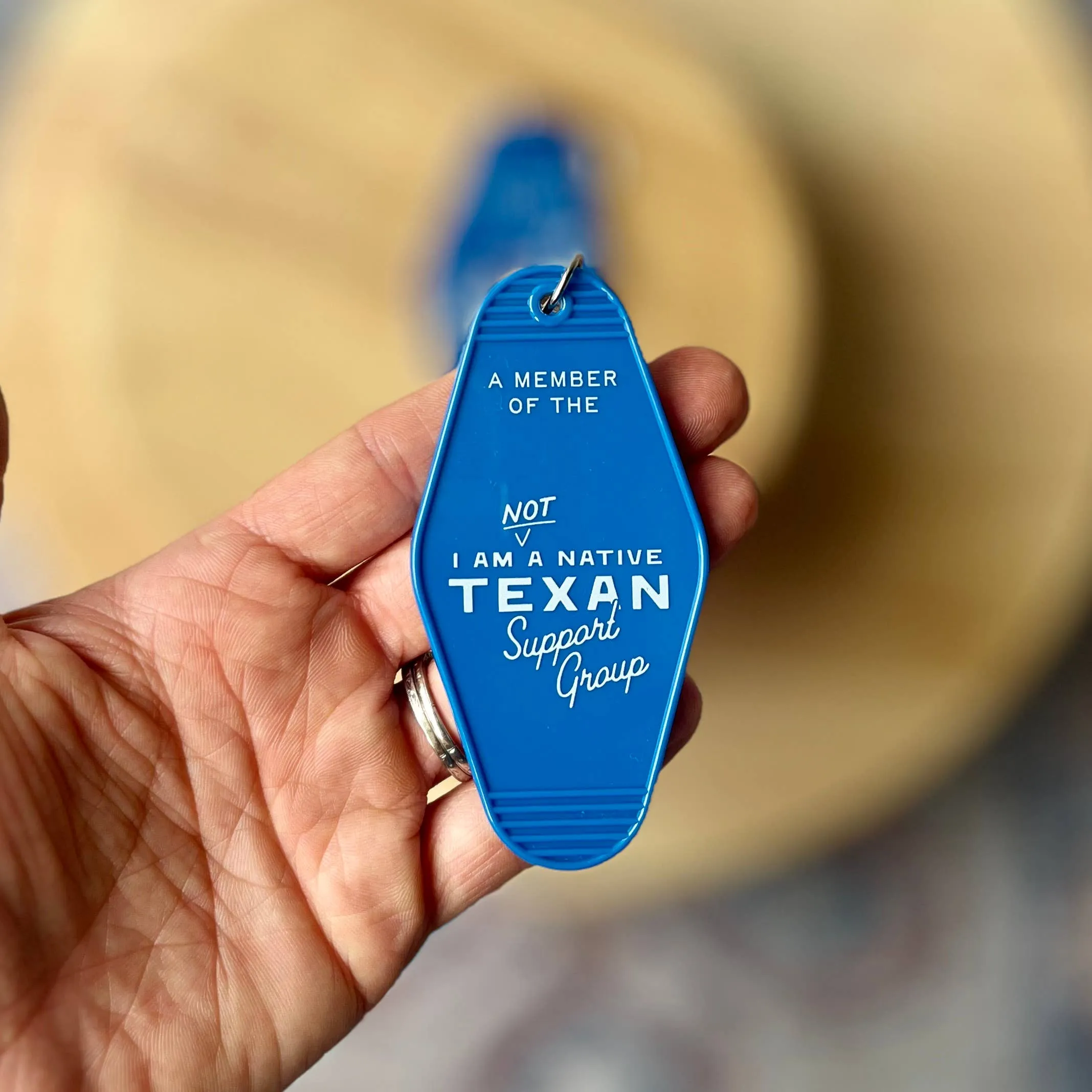 Morgan Lacey Hart - Not a Texas Native Keychain