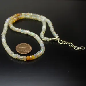 Multi-Color Ethiopian Opal Smooth Rondelle Gemstone Beads 18inches 4.5mm  EOP245