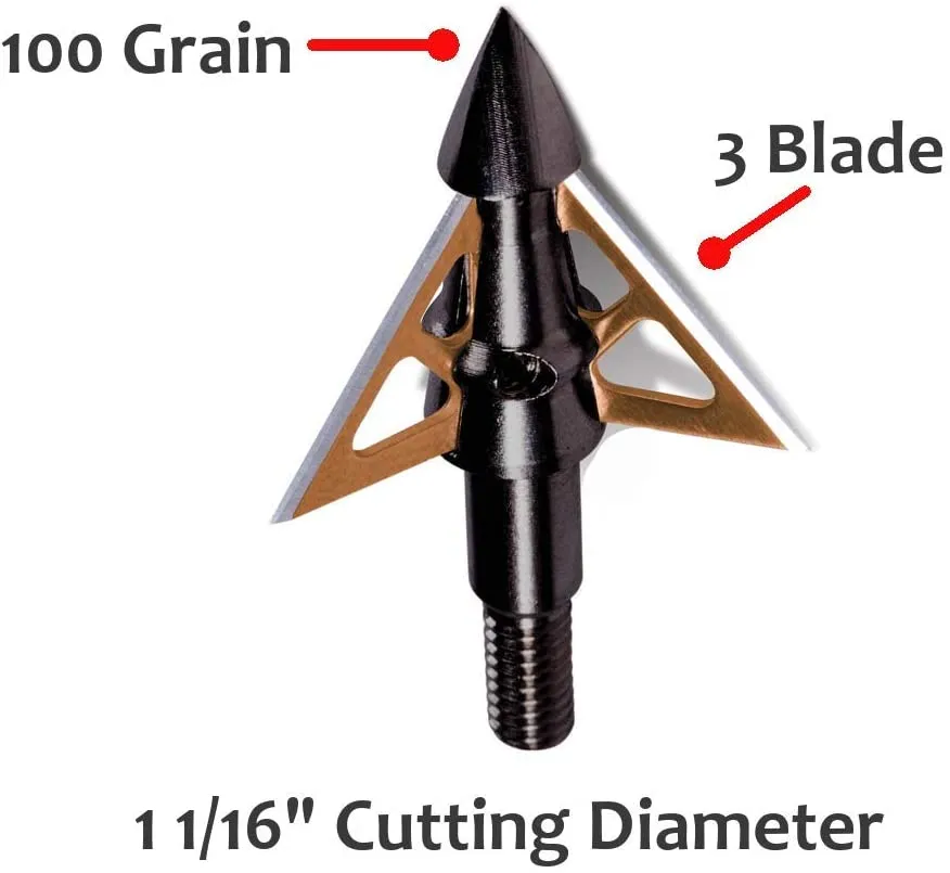 NAP New Archery Products Thunderhead Nitro 100Gr X Bow Broadhead - 3 Pack