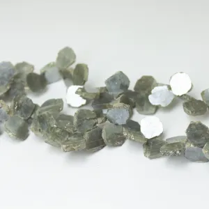 Natural Grey Silverite Smooth Slice Beads 9mm 10mm 16inches