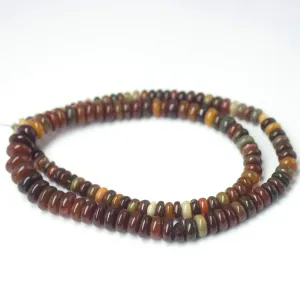 Natural Multi Color Ethiopian Opal Smooth Rondelle Beads 5.5mm 8.5mm 16inches