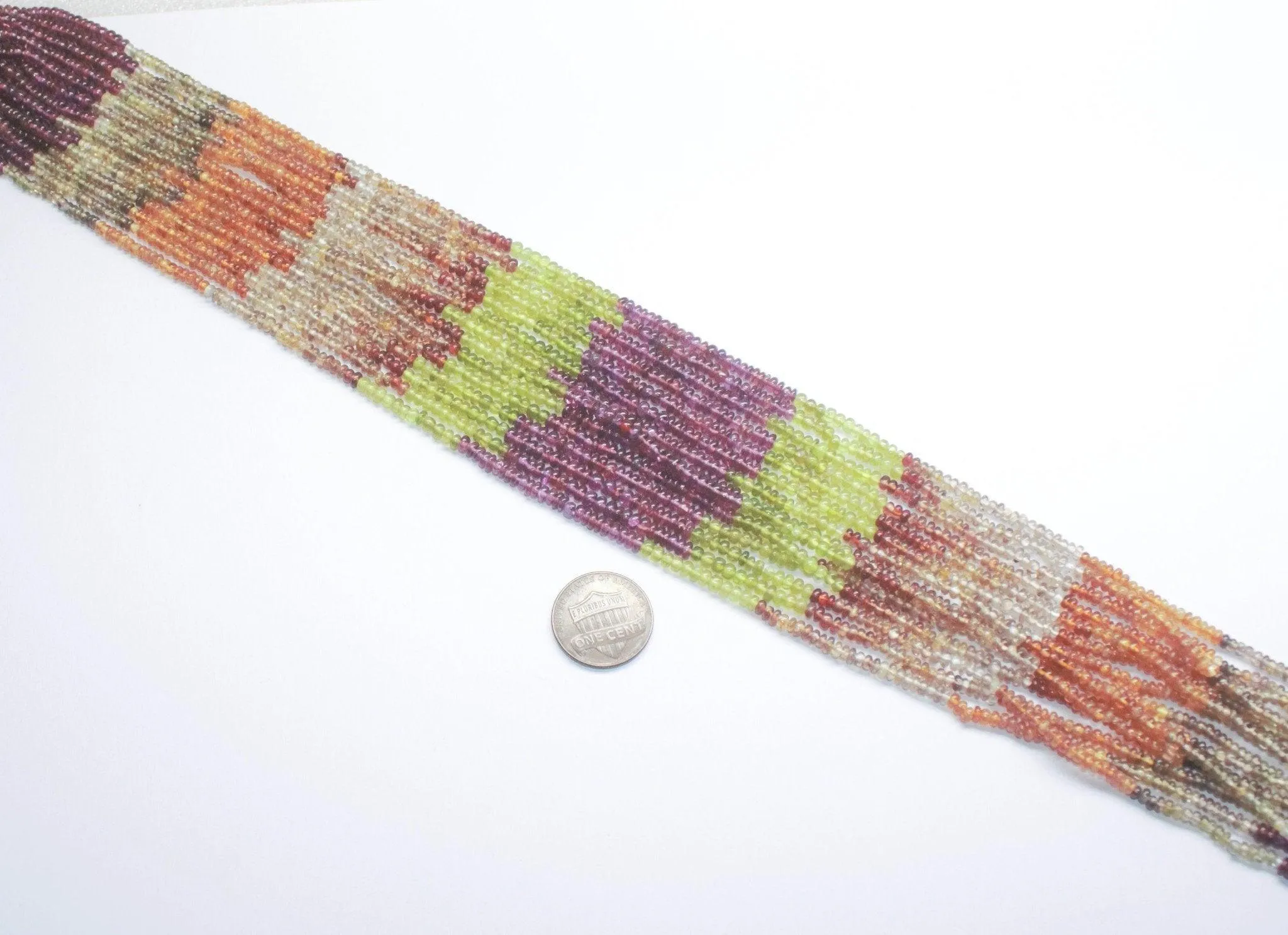 Natural Tundra Shaded Sapphire Rondelle Gemstone Smooth Beads Strand 3mm 14"