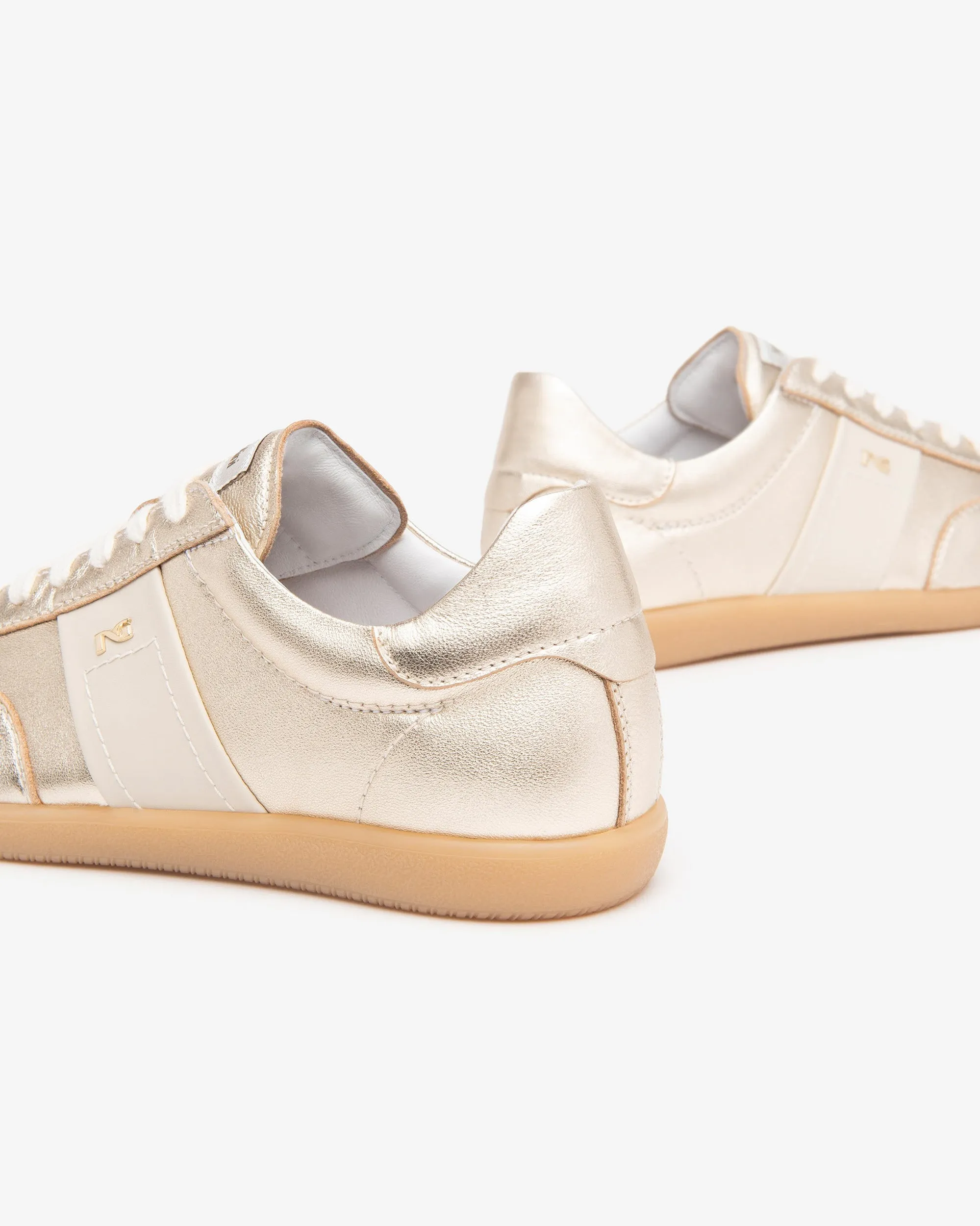 Nero Giardini Sporty Leather Lace Up Trainer