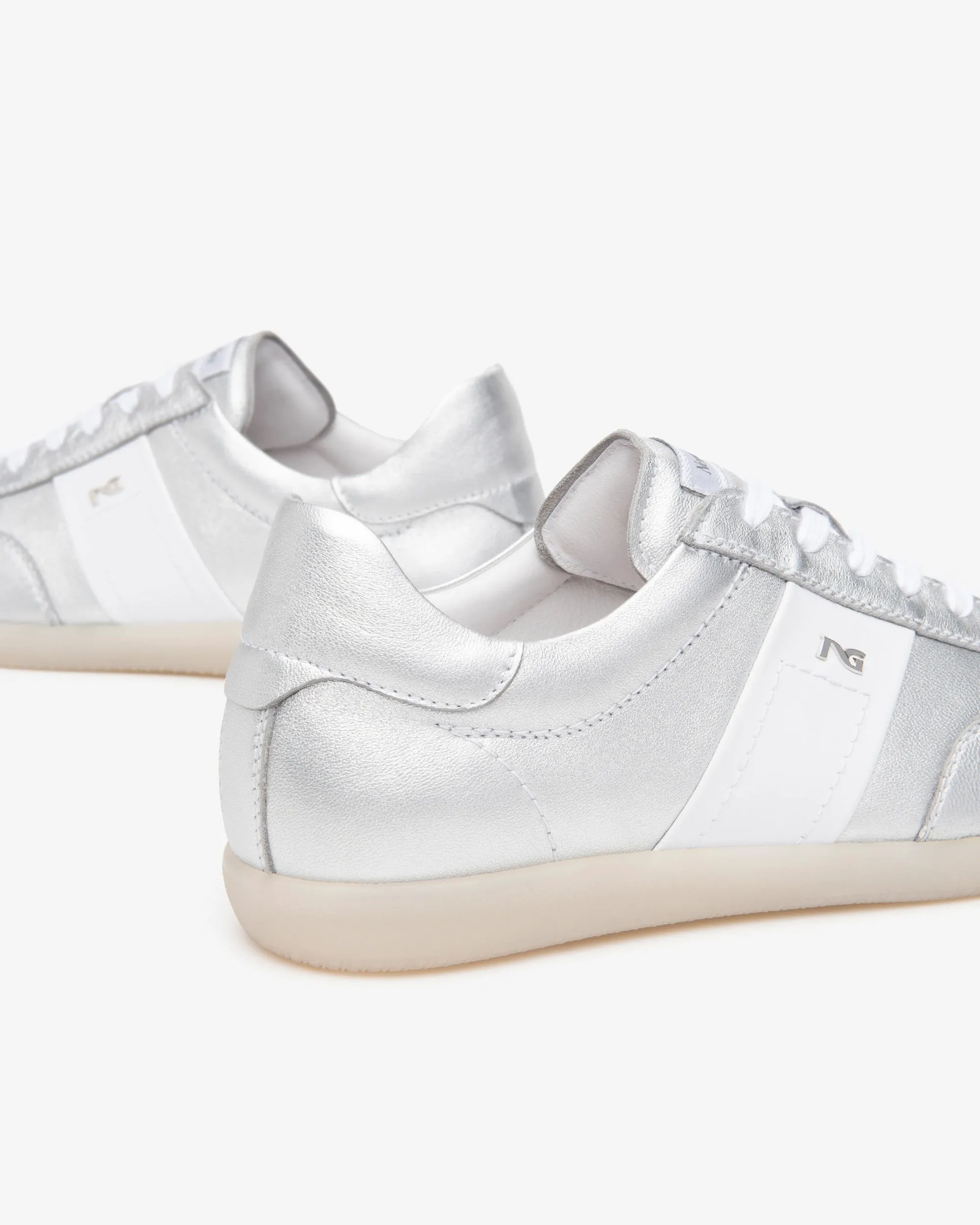 Nero Giardini Sporty Leather Lace Up Trainer