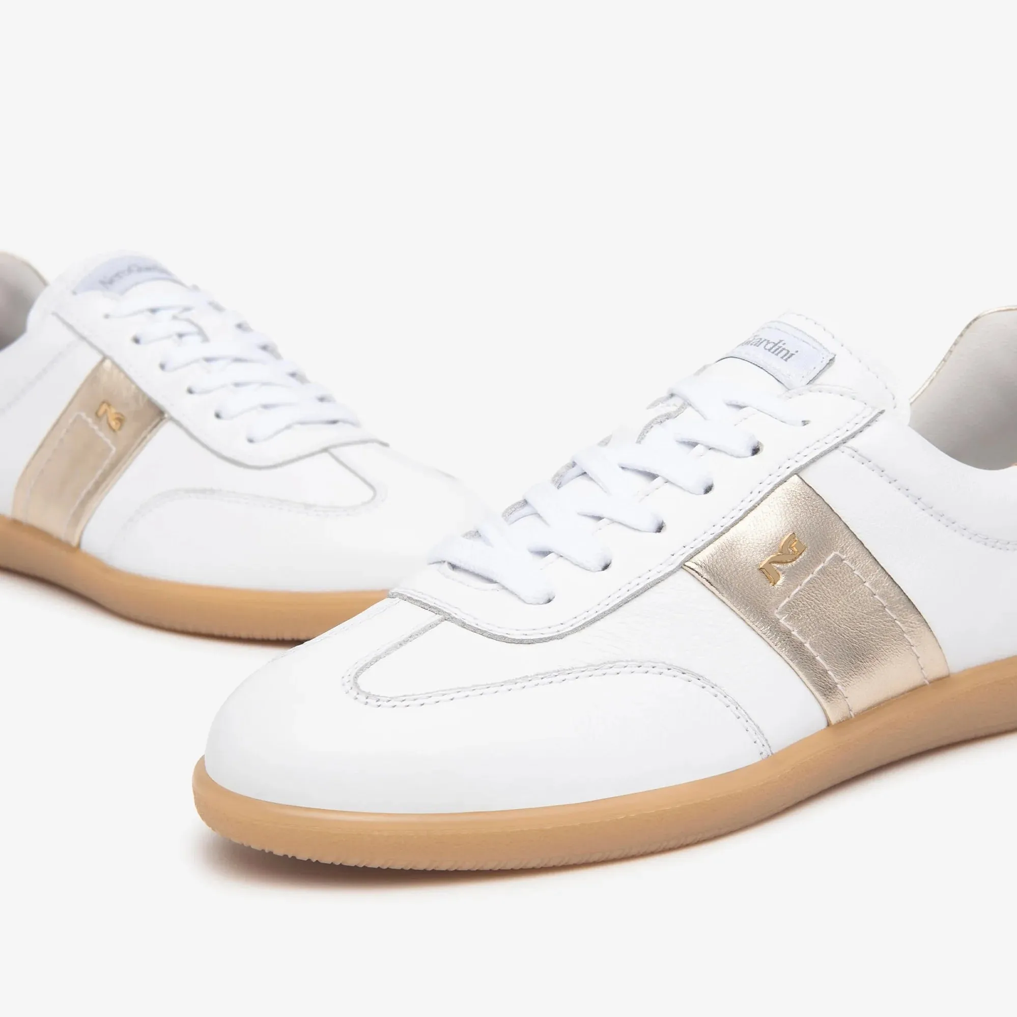 Nero Giardini Sporty Leather Lace Up Trainer