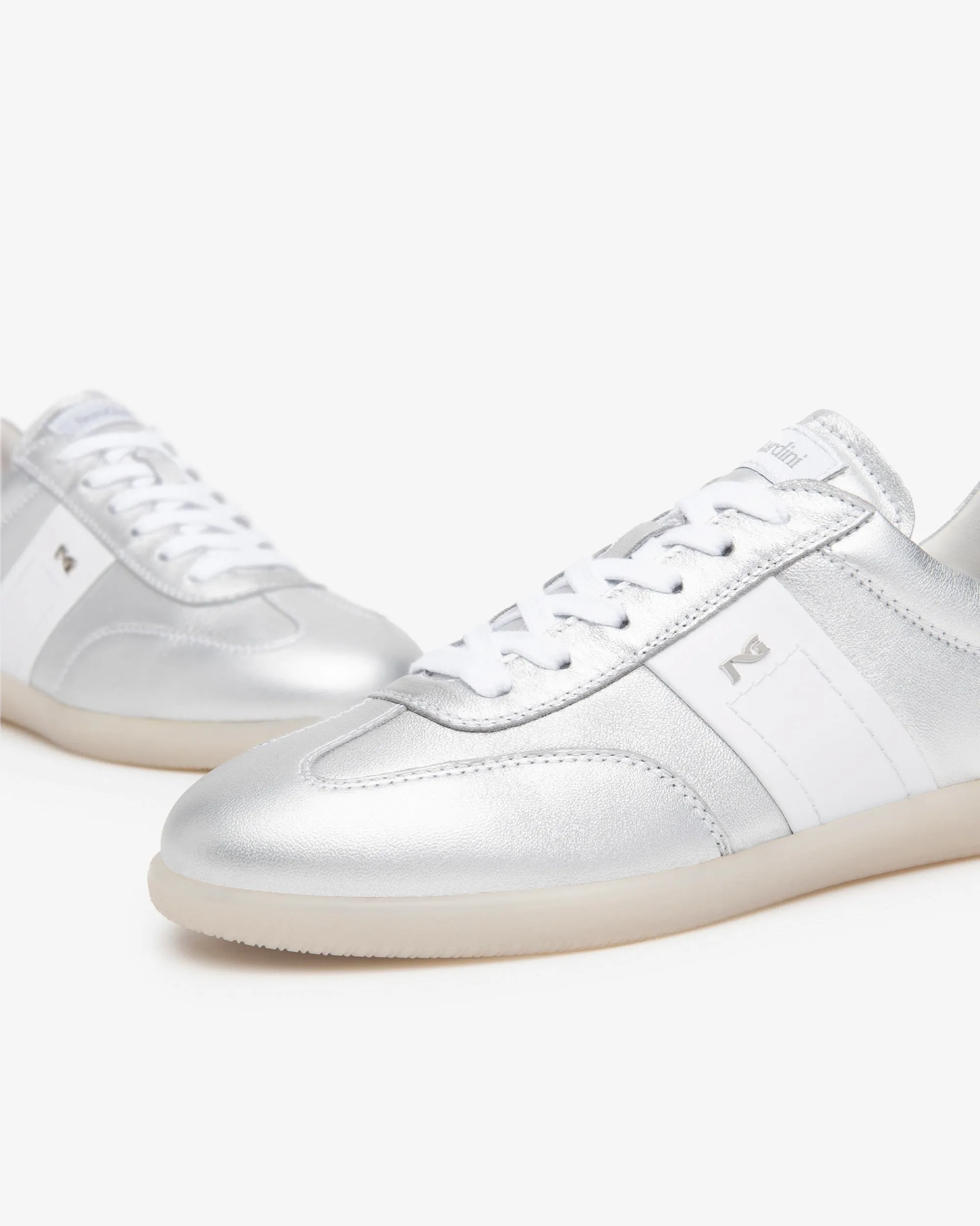 Nero Giardini Sporty Leather Lace Up Trainer